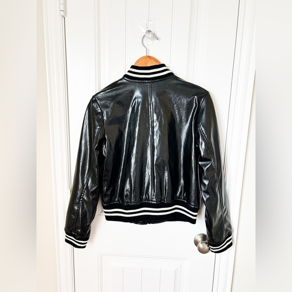 Vintage jr-s.com Black White Varsity Jacket Size Medium - Picture 2 of 2